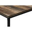 Table basse contemporaine 3 pièces avec 3 marques en stratifié brun récupéré et fusion en métal