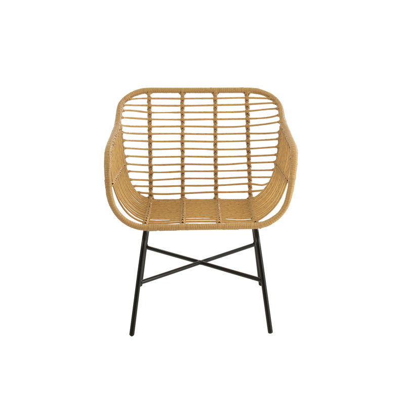 Roxana Outdoor Lounge Chair, Natural/White