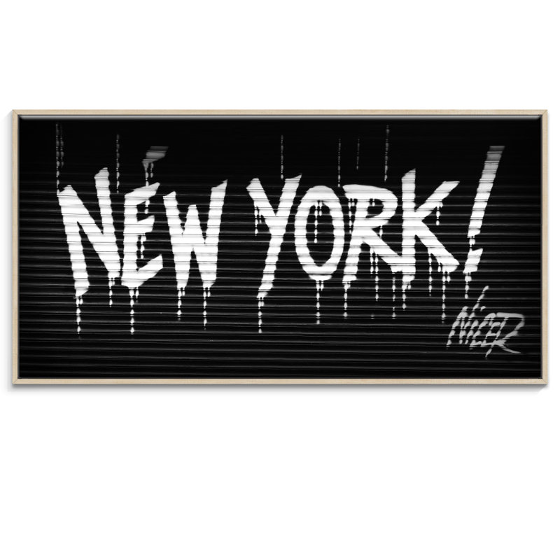 Print on Canvas, 76cm H x 152cm W, Black Floater Framed