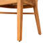 Chaise en bois d'acacia avec osier brun clair Netro