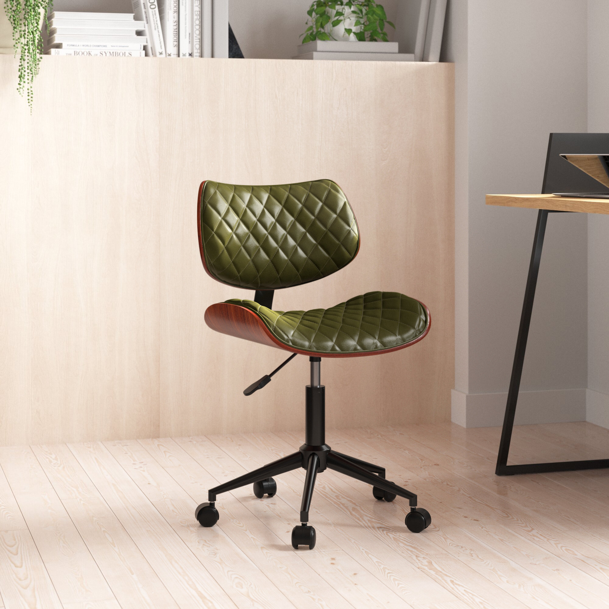 Metal and deals leather office chair