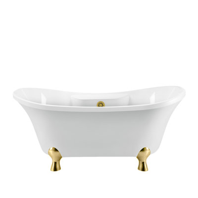 60'' x 32'' Freestanding Soaking Acrylic Bathtub
