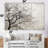 Minimalism White Tree Pine Dream I - Tree Pine Wall Art Set-307939371-307939369