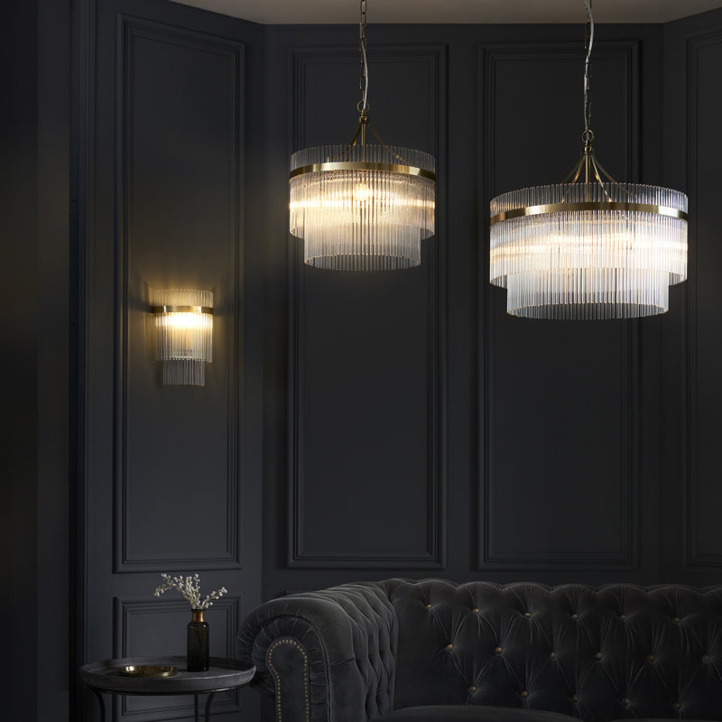 Geira 5 - Light Unique/Statement Chandelier, Antique Brass