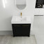 Meuble-lavabo autoportant de 30 pouces avec lavabo en résine, avec porte à fermeture douce, ensemble KD