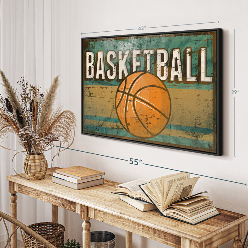 Grunge Basketball Canvas Print