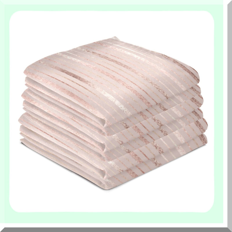 Rose Gold Luxe Microfiber Kitchen Towels - Set of 4, Premium Absorbent Hand & Bar Towels with Hanging Loop
