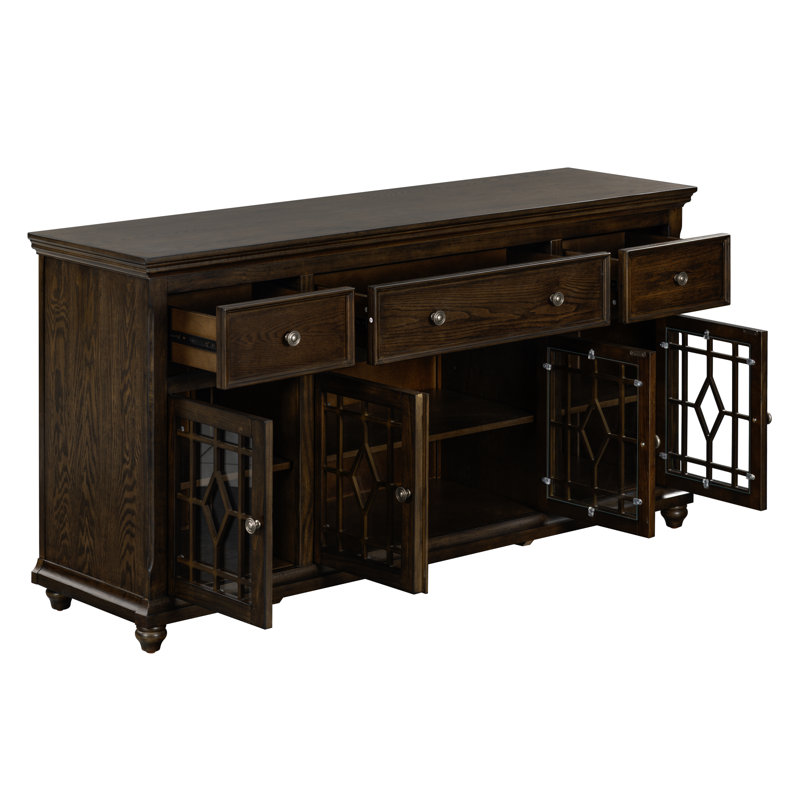 Commode 4 tiroirs Vincent, Noyer foncé