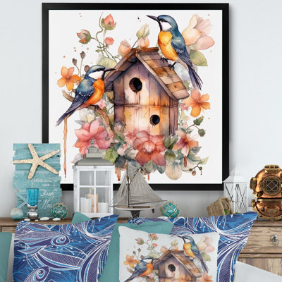 Birds on a Birdhouse - Print
