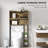 Over The Toilet Storage Cabinet, Over Toilet Bathroom Organizer With 3 Compartments, 4 Open Shelves, Rustic Brown-2122667419