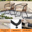 Ensemble repas pour 6 personnes en métal avec coussins amovibles et trou pour parasol-2073314265