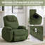 Fauteuil inclinable électrique ultra-confortable en velours côtelé - Ajustement avant et arrière à 135 °, massage chauffant-1949956786