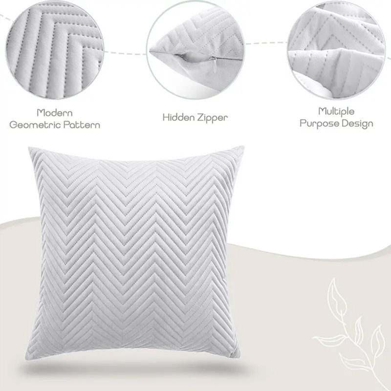 Square Cushion Cover, Silver