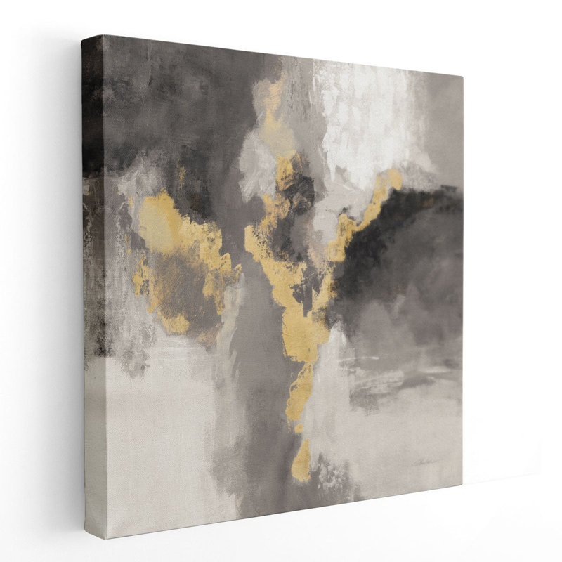 «Sparkle Abstract I Black and White», reproduction d'art sur toile, H 12 po x l 12 po