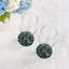Gem Emeralds Skull Vegan Leather Round Coasters-341741359