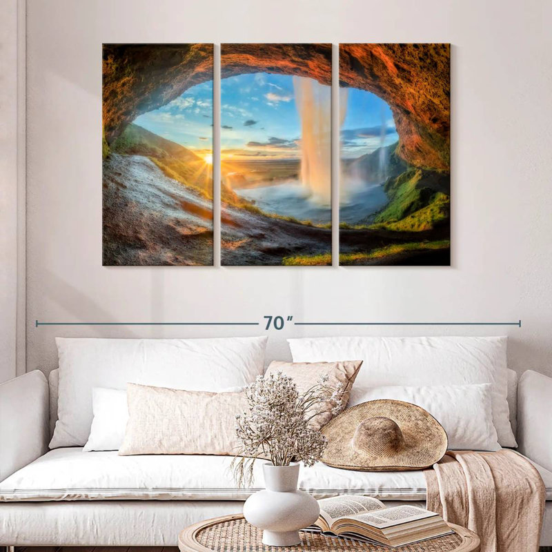 Kerrick Seljalandsfoss Sunburst, 32" H x 50" W