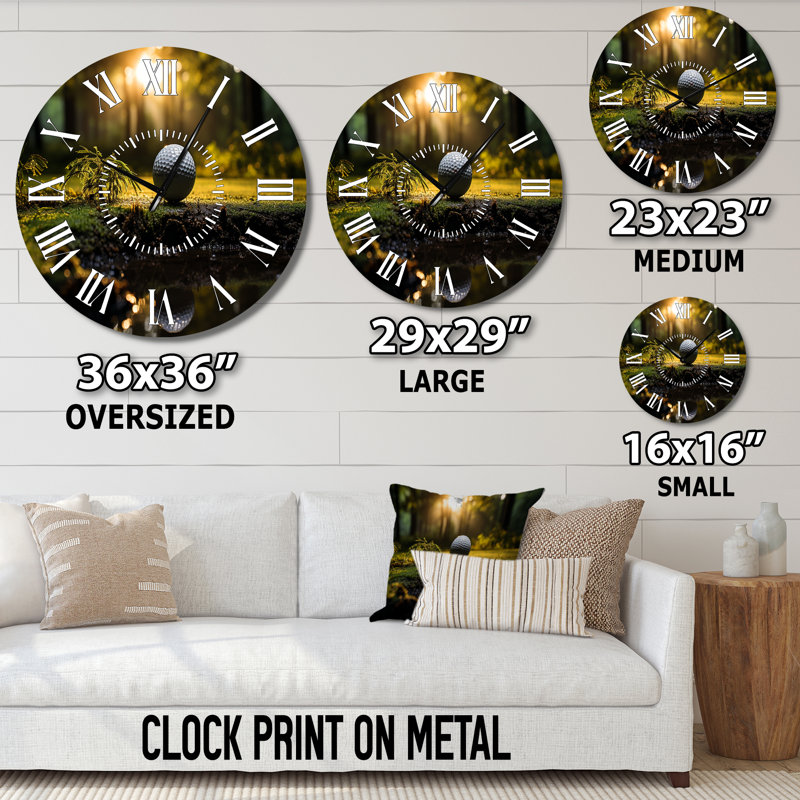 Horloge murale Golf Precision Putt II - Sports, Médium