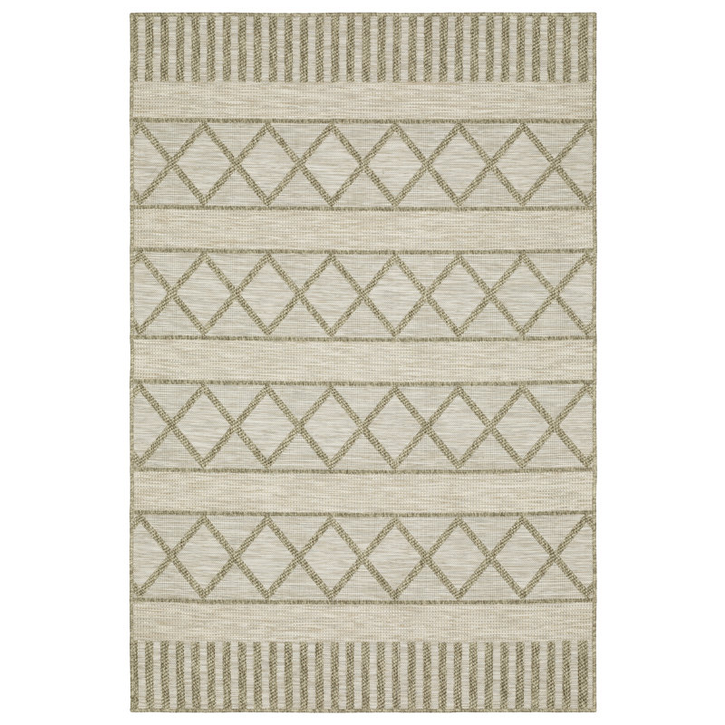 Journni Southwestern Indoor / Outdoor Rug, Rectangle 6'7" x 9'2"