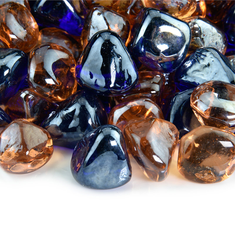Verre de foyer en forme de diamant 10 lb, Ciel de marmelade