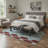Modern Geometric Machine Washable Chain Link Blue Indoor Area Rug With Non-Slip Backing-622076331