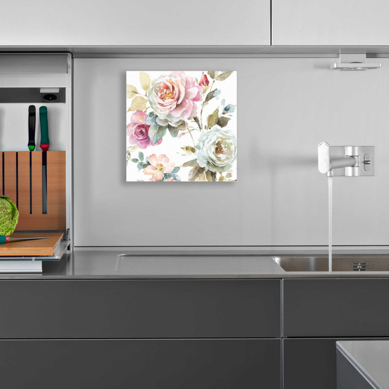 «Beautiful Romance V» par Lisa Audit, art mural en verre acrylique, H 12 po x l 12 po x P 0,13 po