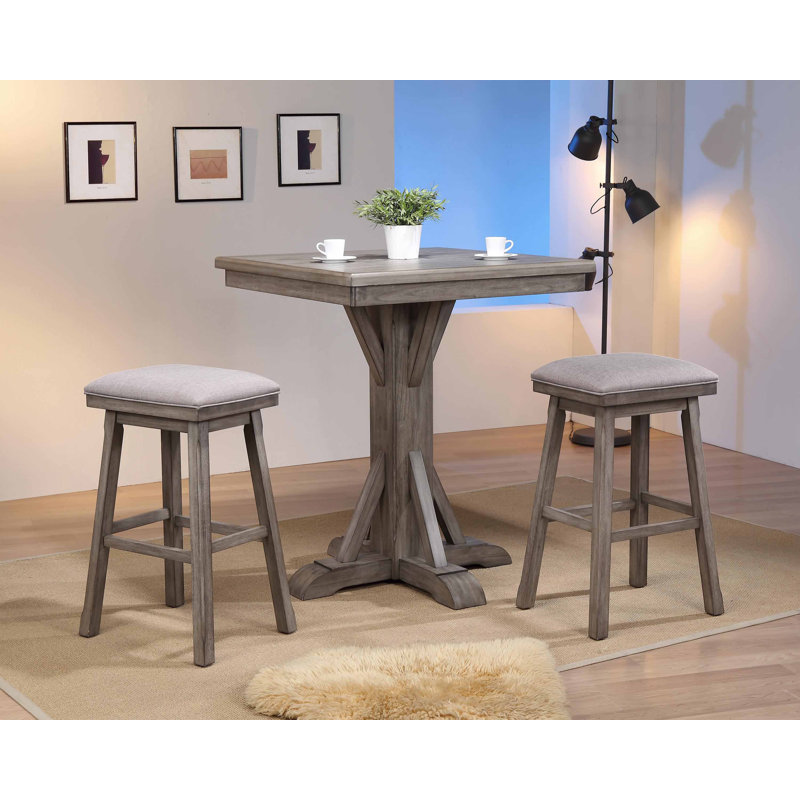 Camacho Upholstered Linen Counter Stool, Bar Stool (30" Seat Height)