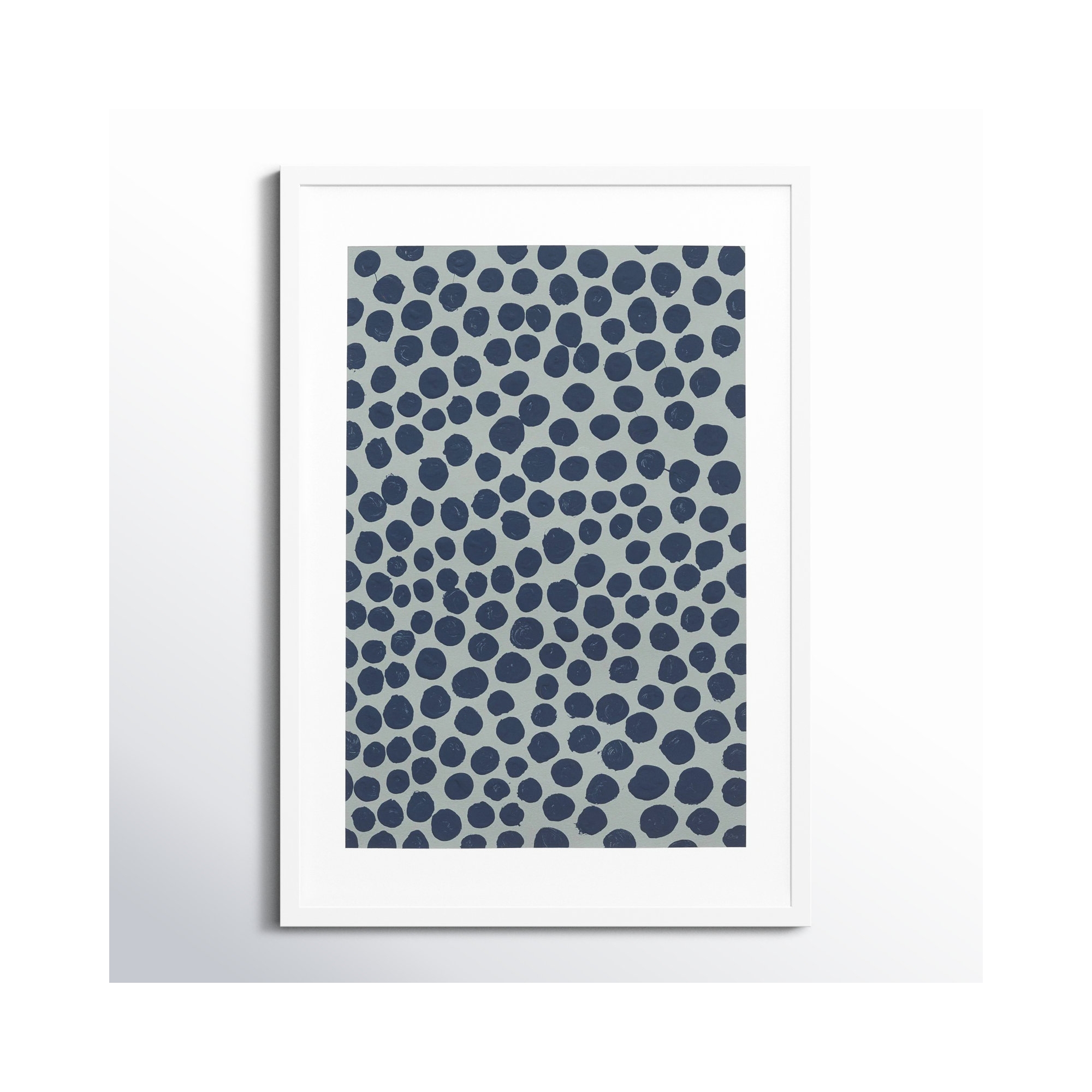 Blackberry On Gray by Michela Sorrentino, White, 38" H x 26.5" W x 1.25" D