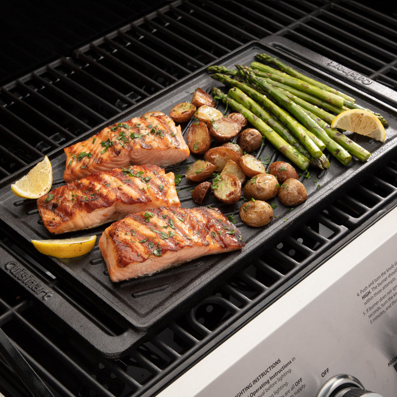 Reversible Cast Iron Griddle Plate