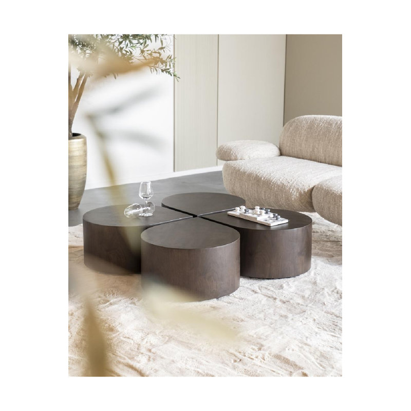 Table de bout Jules, Marron foncé