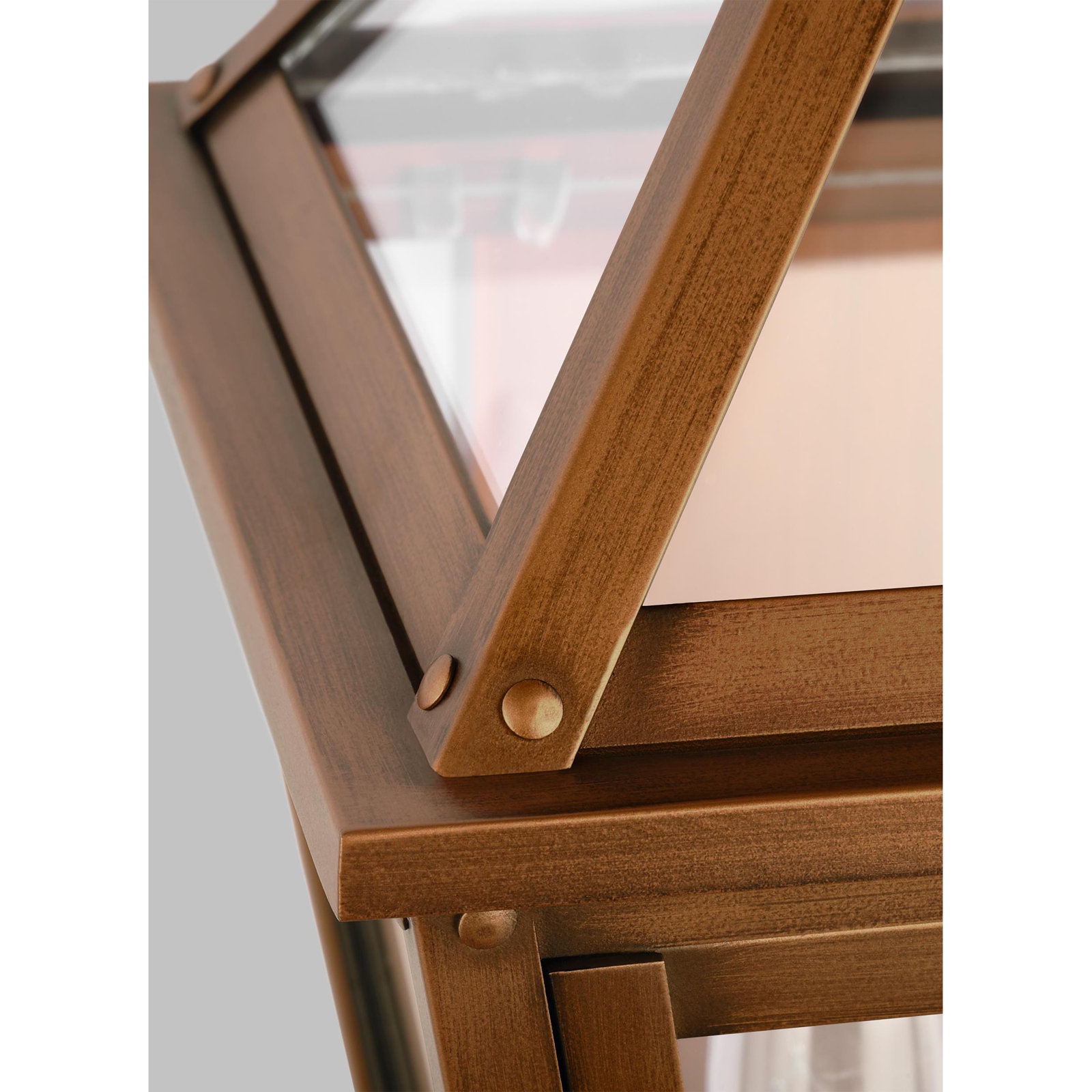 2 Light Empire Outdoor Wall Light, Natural Copper