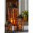 Set Of 3 Nested Wood And Metal Lanterns W LED Candle