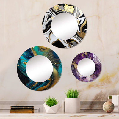 Lorijean Metal Round Mirror