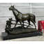 Sculpture trotteuse Thoroughbread en bronze fabriquée à la main par Lost Wax Method Decor