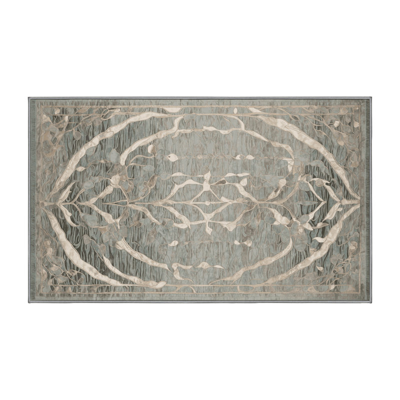 Machine Washable Gray Area Rug