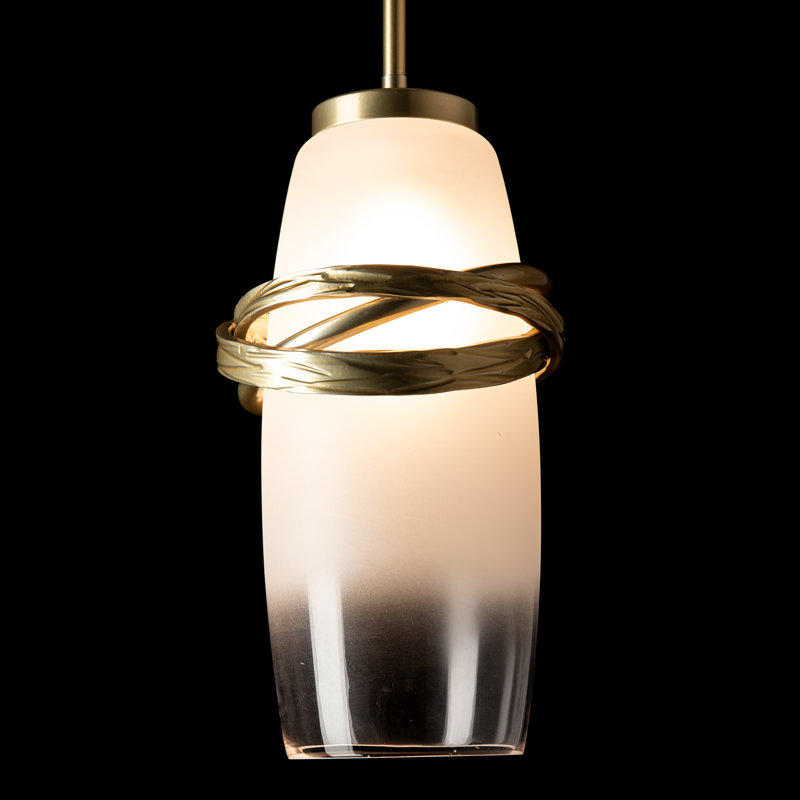 Trilogy Mini Pendant, Modern Brass, Frosted Gradient, Modern Brass