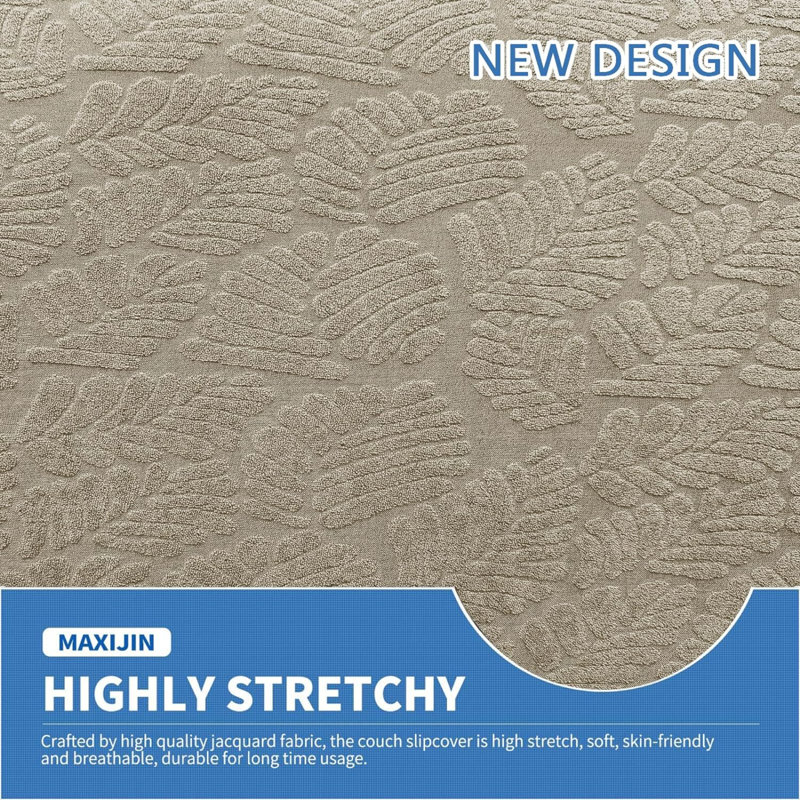 Housse pour canapé en polyester, Polyester brun clair