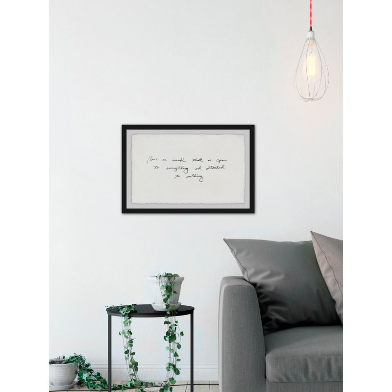 Ballista Have a Mind That Is Open - Cadre photo, impression d'art textuel sur papier, H 8 po x l 12 po x P 1,5 po