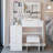 Raga Makeup Vanity with Sliding LED Mirror, Stool & Spacious Storage-2054066595