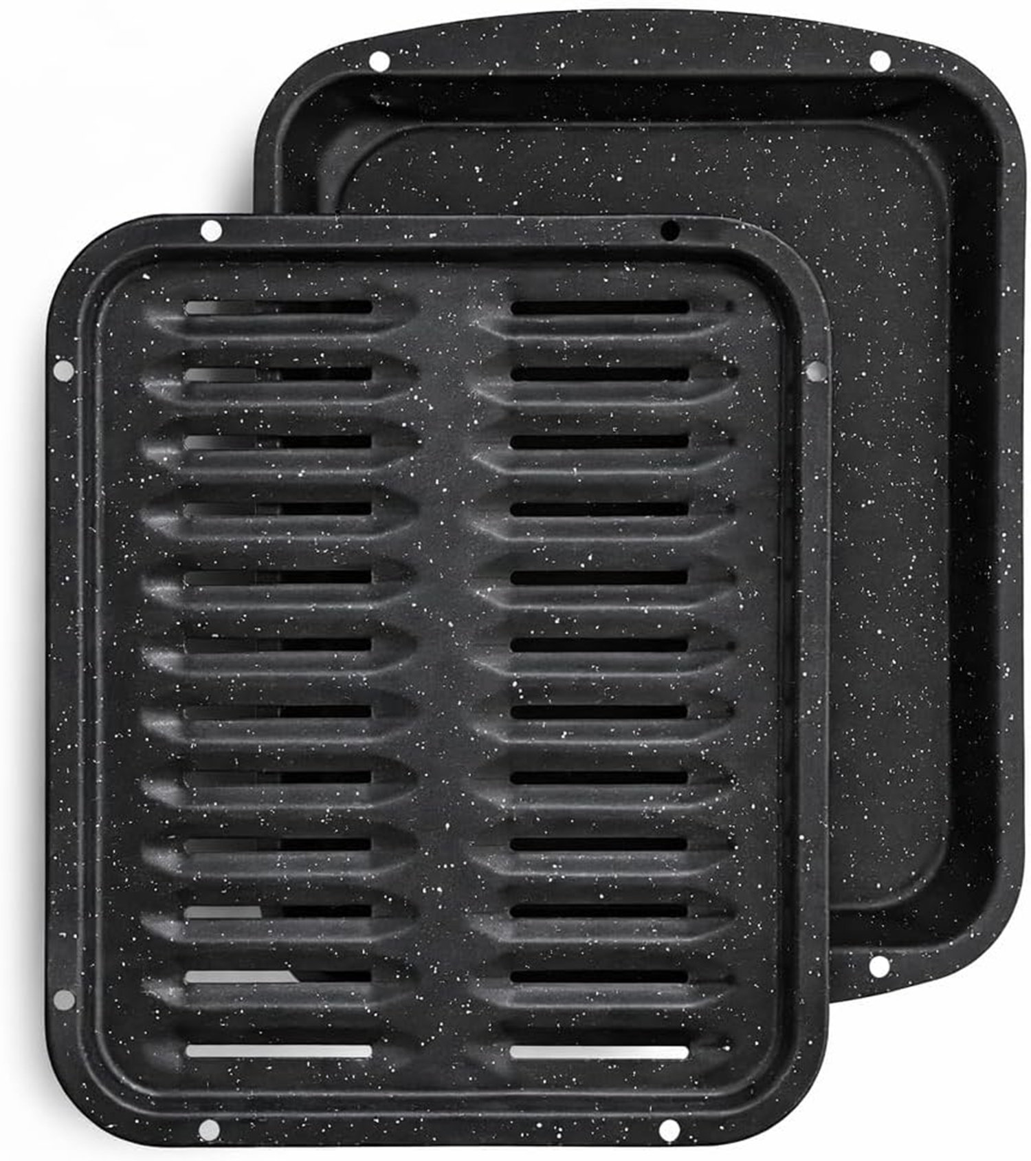 MD Nook Store 16.75x13 Ceramic Nonstick Broiler Pan with Rack - Heavy ...