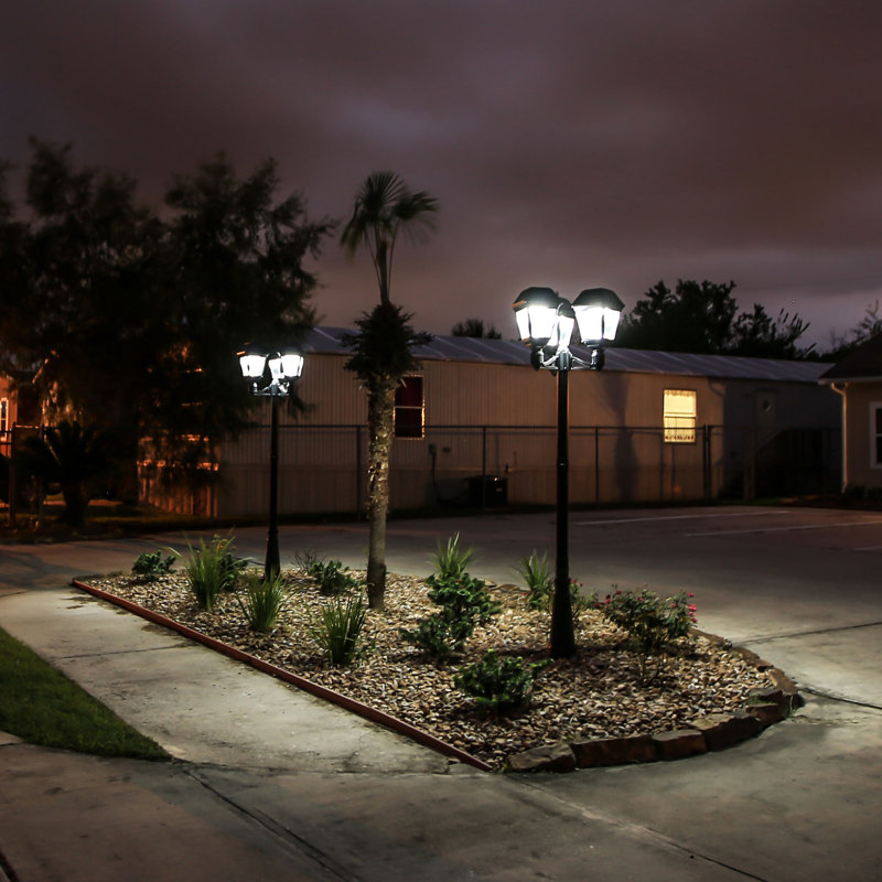 Imperial III Commercial Solar Triple Post Light with Dual Color Temperature and 3" Fitter