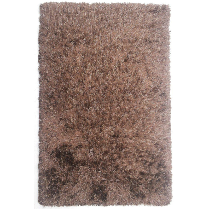Tapis brun tissé à la main Spellman, Rectangle 7 pi 9 po x 10 pi 6 po