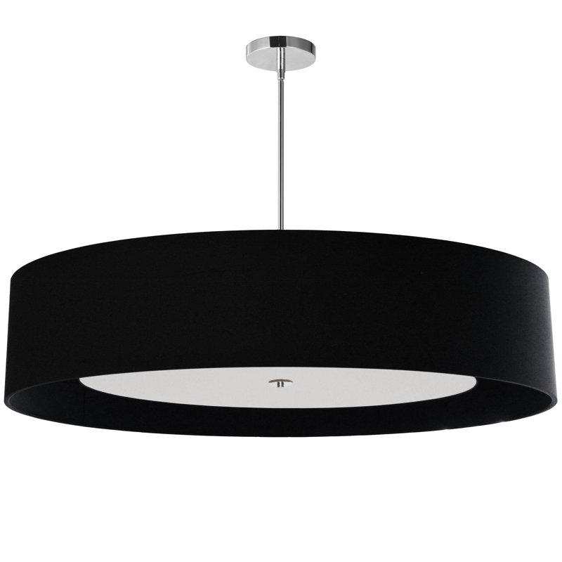 Luminaire suspendu cylindrique à 1 lumière d'Innsbrook, Blanc, H 10 po x l 40 po x P 40 po