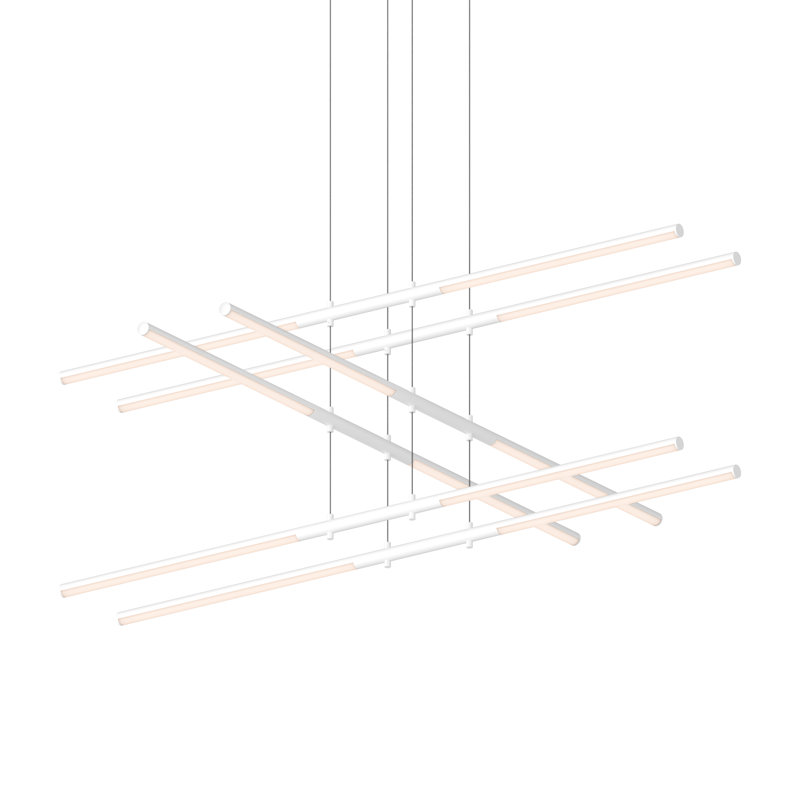 Tik-Tak® 12 - Light LED Chandelier, Satin White
