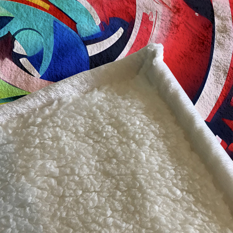 Throw Blanket, 68" W x 80" L, Abstract, Red/Blue/Yellow/Green