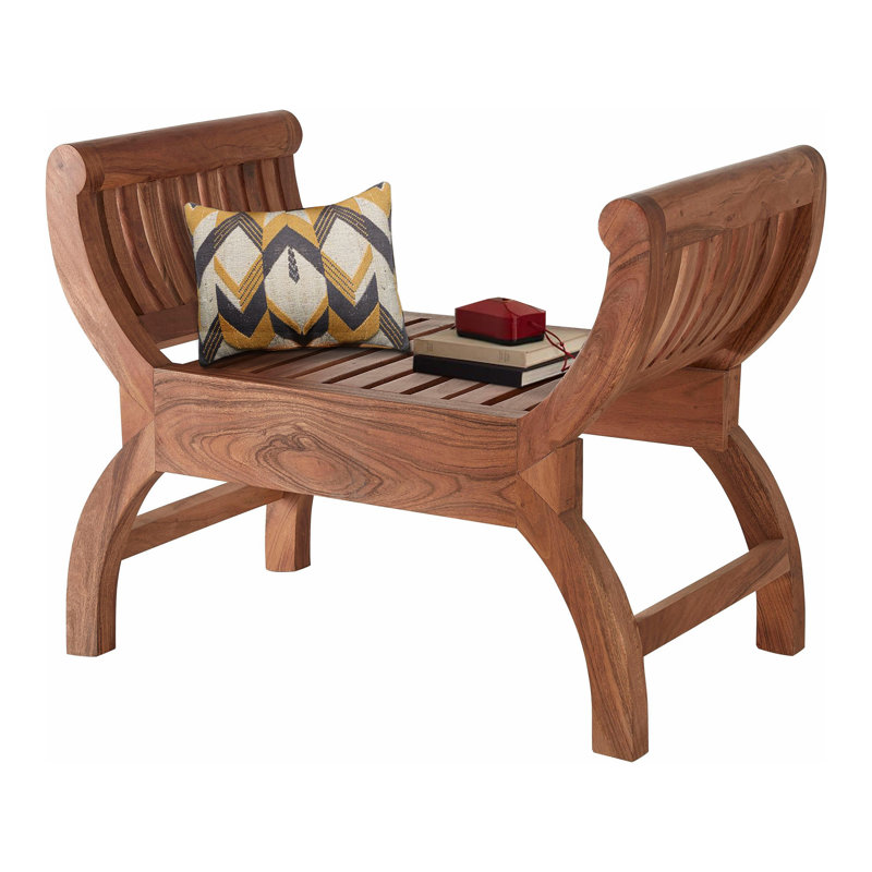 Mijares Solid Wood Accent Stool