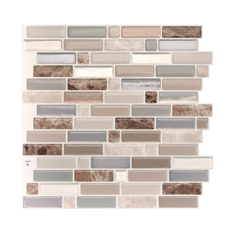 9.36'' W x 9.73'' L Gel Peel and Stick Mosaic Tile