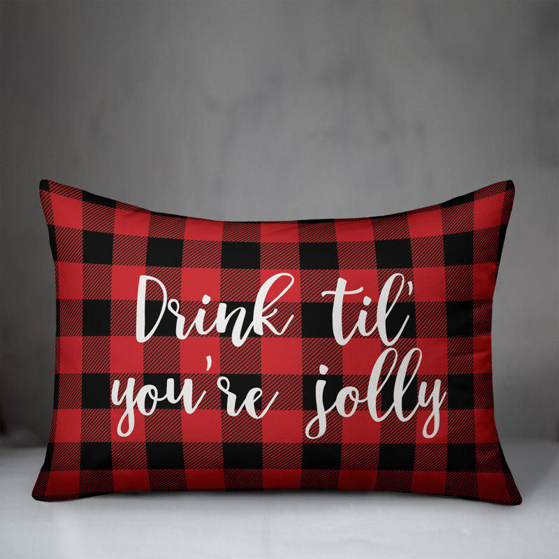  Coussin lombaire à carreaux Drink