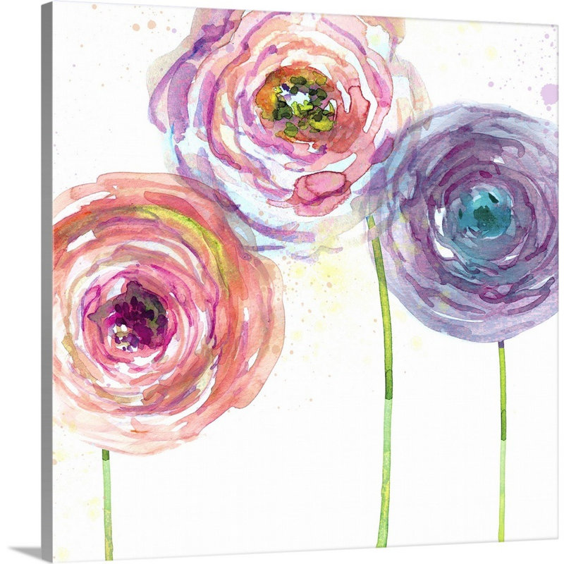 Summer Fields II - reproduction d'art sur toile, Toile tendue, H 48 po x l 48 po x P 1,25 po