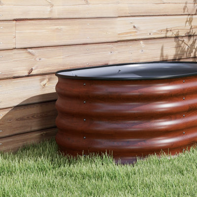 Ruocco Metal Raised Garden Bed,wood
