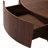 Walnut Wood Round Coffee Table with Dual Storage Drawers, Space-Saving Design-129229008